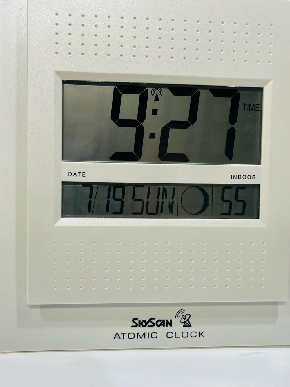 White Atomic Digital Wall Clock